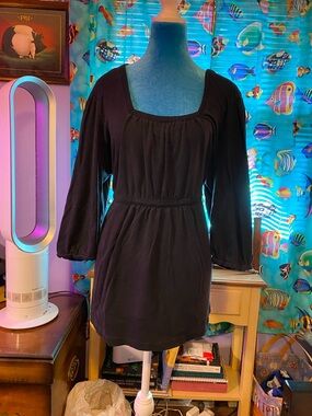 Venezia Black Knit Tunic Top